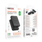 Powerbanki - Borofone Power Bank 10000mAh BJ82A Typ C PD 20W magnetyczny indukcyjny - miniaturka - grafika 1