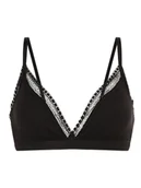 Biustonosze - sloggi Stanik damski Kobiety Bawełna czarny jednolity, S - miniaturka - grafika 1