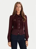 Koszule damskie - Morgan Koszula 232-CLOCLO Bordowy Regular Fit - miniaturka - grafika 1