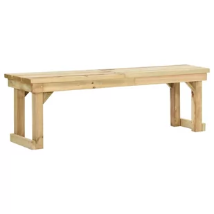 vidaXL Ławka ogrodowa, 140 x 38 x 45 cm, drewno FSC - Ławki ogrodowe - miniaturka - grafika 1