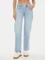 Spodnie damskie - Tommy Jeans Jeansy Sophie DW0DW19262 Niebieski Straight Fit - miniaturka - grafika 1