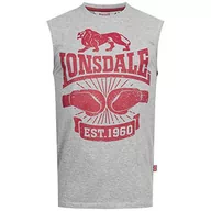 Koszulki męskie - Lonsdale Męski T-shirt Cleator szary Marl Grey M 117016 - miniaturka - grafika 1