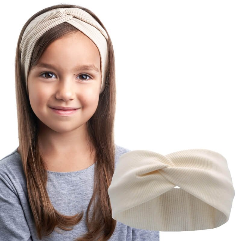 OPASKA PRZEPLATANA TURBAN bawełniana USZY DZIECI S