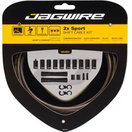 Części rowerowe - Jagwire Jagwire 2X Sport Shift Linka przerzutki - zestaw do Shimano/SRAM, carbon silver  2021 Linki przerzutki i pancerze 18020210 - miniaturka - grafika 1