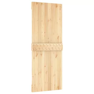Drzwi przesuwne z osprzętem, 80x210 cm, lite drewno sosnowe Lumarko! - Drzwi wewnętrzne - miniaturka - grafika 4
