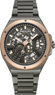 Zegarek Zegarek męski KENNETH COLE KCWGY0064401 grafitowy klasyczny skeleton - Zegarki męskie - miniaturka - grafika 1
