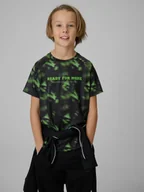 Koszulki dla chłopców - 4F Koszulka sportowa szybkoschnąca chłopięca - multikolor 158/164 (12-14 lat) - miniaturka - grafika 1