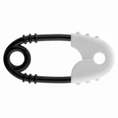 Grzechotki dla dzieci - Grzechotka agrafka czarno-biała Tullo - miniaturka - grafika 1