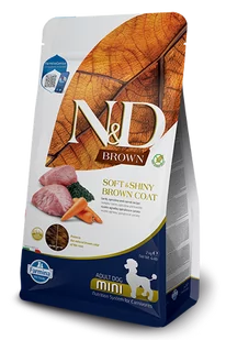 FARMINA N&D Brown Dog Lamb, Spirulina& Carrot Adult Mini 2kg - Sucha karma dla psów - miniaturka - grafika 1