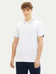 Tom Tailor Denim Polo 1040465 Biały Regular Fit - Koszulki męskie - miniaturka - grafika 1