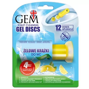 Gem Aplikator Żelowych Krążków 12szt Lemon 75ml - Środki do WC - miniaturka - grafika 1