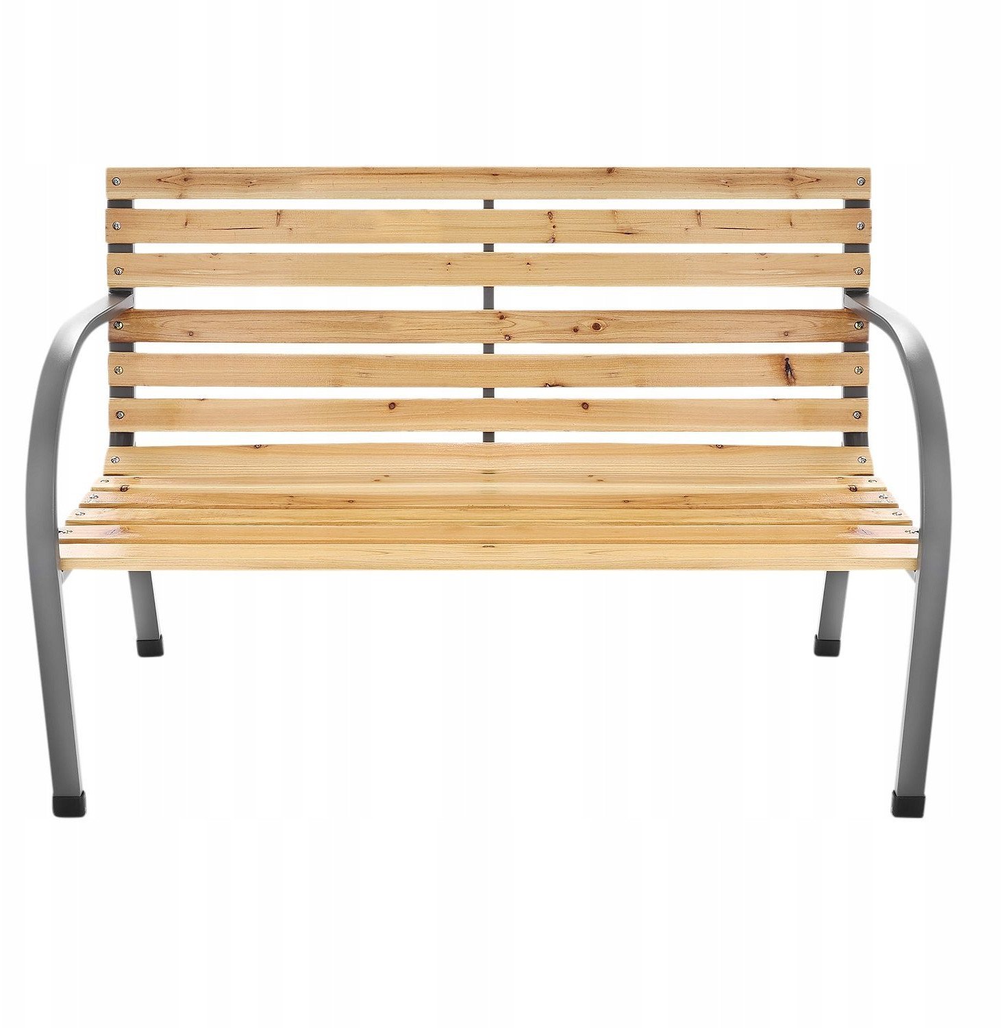 Bauerkraft Ławka ogrodowa 120 cm z oparciem parkowa drewniana metalowa taras balkon