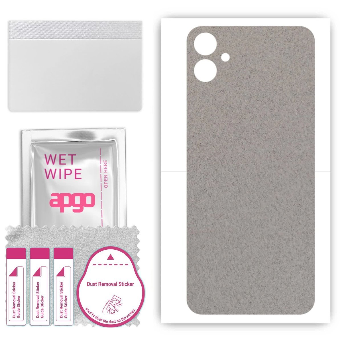 Folia naklejka skórka strukturalna na TYŁ Zamsz do Samsung Galaxy F14 - Zamsz Szary - apgo SKINS