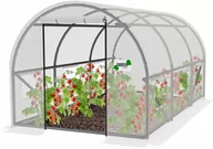 Szklarnie ogrodowe - Tunel foliowy ogrodowy szklarnia 2x3m foliak 6m2 biały - miniaturka - grafika 1