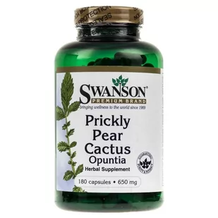 SWANSON Prickly Pear Cactus, 650 mg, 180 kapsułek - Witaminy i minerały - miniaturka - grafika 1