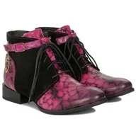 Botki damskie - Trzewiki damskie Maciejka 5743A-15/00-8 RÓŻ+CZARNY R.37 - miniaturka - grafika 1