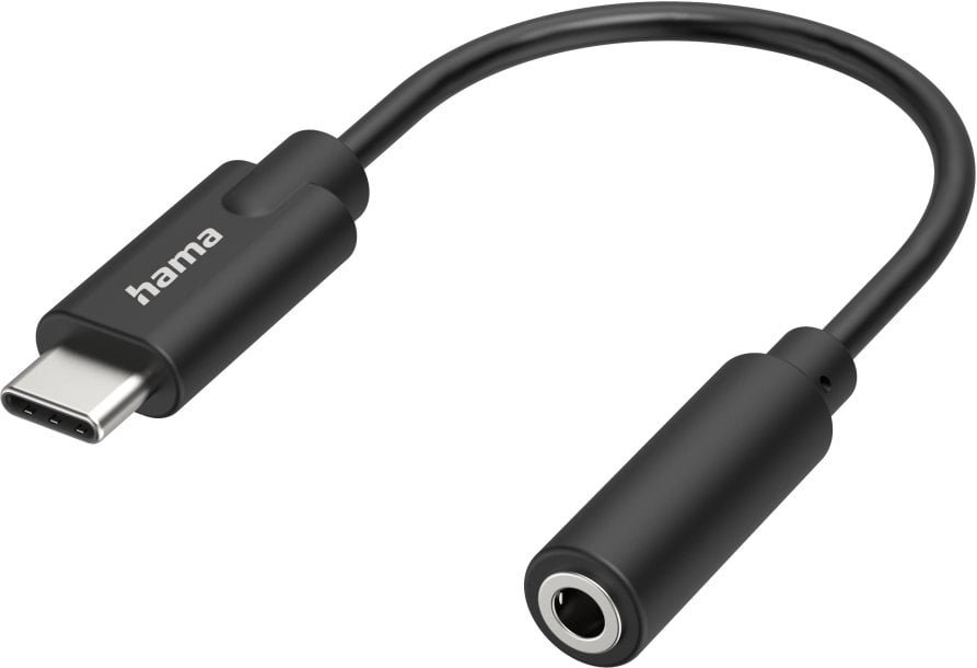 Hama Audio Adapter USB-C spraudnis 3.5mm ligzda melna - Vads