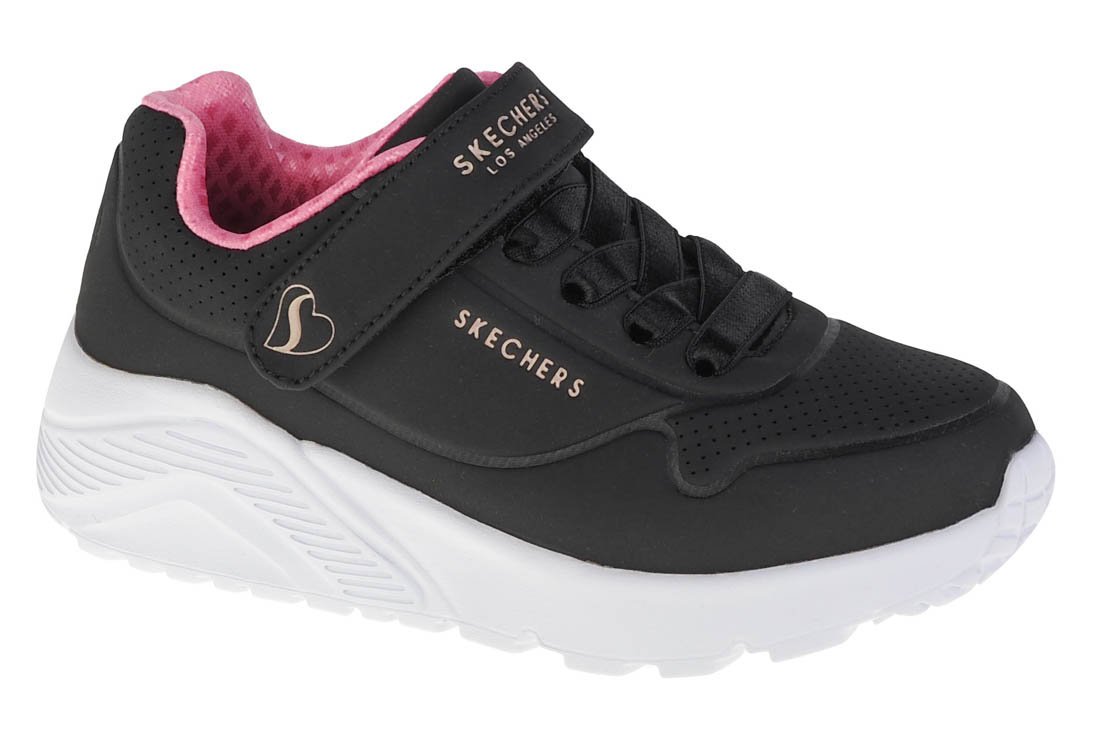 Skechers Uno Lite 310451L-BKRG dziewczęce sneakersy, czarne, rozmiar 32