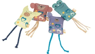 Miś, zabawka, dla kota, materiał, 12 cm, z kocimiętką - Zabawki dla kotów - miniaturka - grafika 1