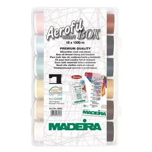 Madeira Zestaw nici do szycia Madeira Aerofil 18 szpulek Madeira 8063 - Akcesoria i części do maszyn do szycia - miniaturka - grafika 1