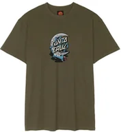 Koszulki męskie - t-shirt SANTA CRUZ Crescent Bone Hand T-Shirt Uniform Green - miniaturka - grafika 1