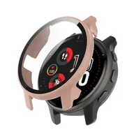 Akcesoria do smartwatchy - Etui + Szkło 2W1 Do Garmin Venu 2S / Vivoactive 4S Pudrowe - miniaturka - grafika 1
