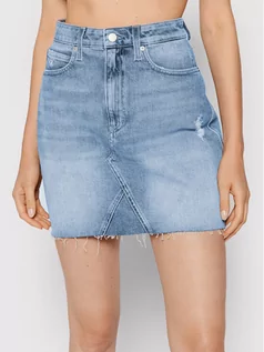 Spódnice - Calvin Klein Spódnica jeansowa J20J216510 Niebieski Regular Fit - grafika 1