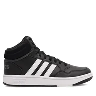 Buty dla chłopców - Sneakersy adidas HOOPS MID 3.0 K GW0402 Czarny - miniaturka - grafika 1