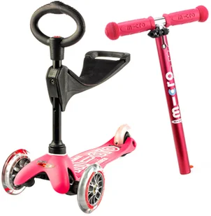 MICRO Mini Scooter 3in1 Deluxe Pink MMD009 - Hulajnogi - miniaturka - grafika 2