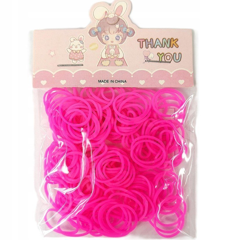 Gumki Do Robienia Bransoletek Naszyjników Loom Bands Różowe 200Szt