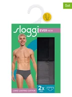 Majtki męskie - Sloggi Figi (2 pary) w kolorze czarno-szarym - miniaturka - grafika 1