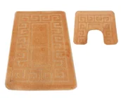 Dywaniki łazienkowe - Łososiowe dywaniki do łazienki 2 sztuki R9-S68 - miniaturka - grafika 1