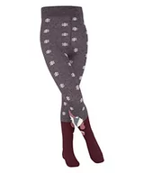 Rajstopy - FALKE Dziewczęce zimowe Badger Zrównoważona biologiczna bawełna nieprzezroczysta ze wzorem 1 sztuka rajstopy, czerwony (Ruby 8830), 110-116 - miniaturka - grafika 1