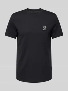 T-shirt z wyhaftowanym motywem i napisem model ‘JANUS’ - Koszulki męskie - miniaturka - grafika 1