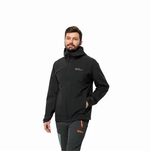 Męska kurtka przeciwdeszczowa Jack Wolfskin ROBURY 2L JKT M black - S - Kurtki męskie - miniaturka - grafika 1