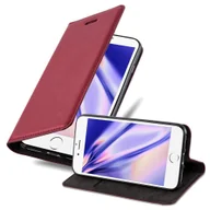Etui i futerały do telefonów - Etui ochronne Cadorabo do Apple iPhone 7 / 7S / 8 / SE 2020 w kolorze czerwonym etui na telefon komórkowy z magnetycznym zamknięciem - miniaturka - grafika 1