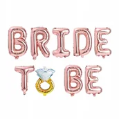 Wieczór panieński i kawalerski - Balony Napis Bride To Be Diemaent Wieczór Panieński Balon Rose Gold - miniaturka - grafika 1