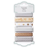 Scrapbooking - Tasiemki, neutrals, 6 x 2m - miniaturka - grafika 1