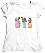 Gadżety dla niej i dla niego - Koszulka damska - Lody - Lato Wakacje - miniaturka - grafika 1
