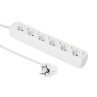 Listwy zasilające - MicroConnect 6-way Schuko Socket 5M White - miniaturka - grafika 1