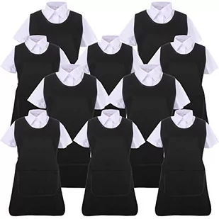 MISEMIYA - Pack*10 Pcs - Fartuch Jednolite Czyszczenie Pracy MEDYCZNE MEDYCZNE Czyszczenie Weterynaryjne Hostelaria- Ref.868, Czarny 21, L - Fartuchy i rękawice kuchenne - miniaturka - grafika 1