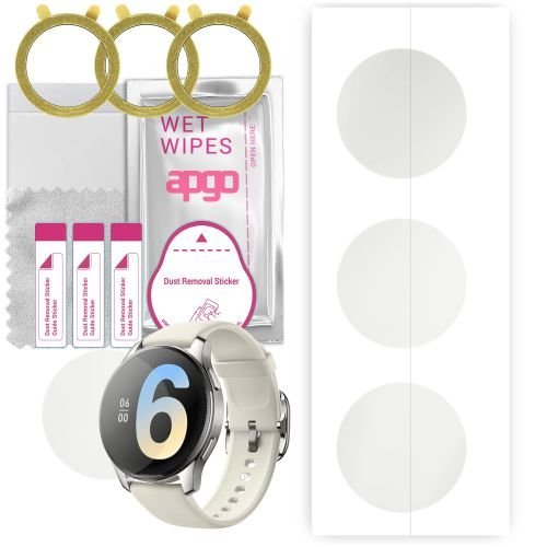 3x folia ochronna hydrożelowa MATOWA do Vivo Watch 2 - apgo Smartwatch Hydrogel MATTE Protection Ochrona na ekran smartwatcha