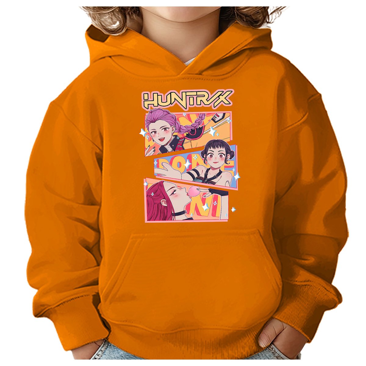 BLUZA DZIECIĘCA KPOP DEMON HUNTERS HUNTRIX 104 Z KAPTUREM BAWEŁNIANA