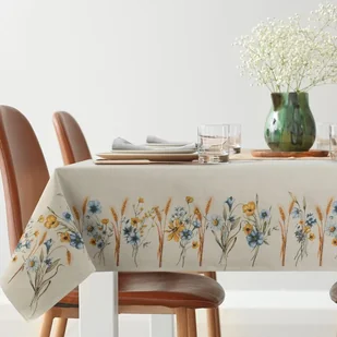 Obrus gobelinowy Nat, Biały, 140x180 - Obrusy i serwetki - miniaturka - grafika 1