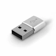 Wtyczki i adaptery - Adapter REVERSE USB/Type C srebrny - miniaturka - grafika 1