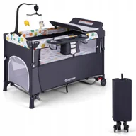 Łóżeczka i kojce - Łóżeczko Turystyczne Costway Bc10227De-Gr 65 X 125 Cm Szary - miniaturka - grafika 1