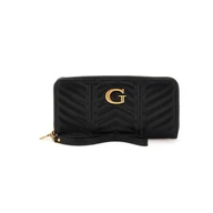 Portfele - Damski Portfel GUESS LOVIDESLG LARGE ZIP AROUND SWQB8976460-BLA – Czarny - miniaturka - grafika 1