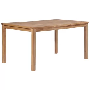 vidaXL Stół do ogrodu, lite drewno tekowe, 150 x 90 x 77 cm - Stoły ogrodowe - miniaturka - grafika 1