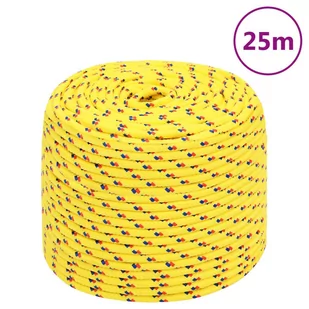 Linka żeglarska, żółta, 6 mm, 25 m, polipropylen - Żeglarstwo - miniaturka - grafika 1