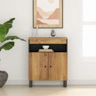 Szafki do salonu - vidaXL Szafka z 2 drzwiczek, 60x33x75 cm, lite drewno mango - miniaturka - grafika 1